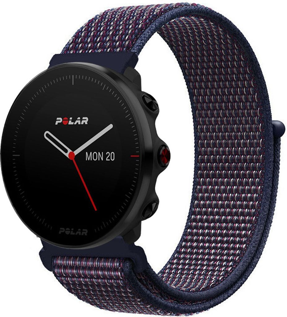 Strap-it Polar Vantage M Nylon Armband (Lila-Blau) Produktbild 
