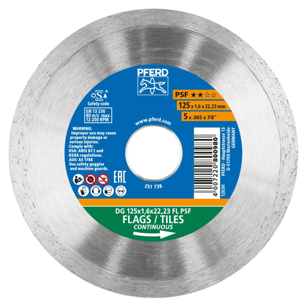 PFERD 68000012, 2,22 cm, 1,6 mm, 12200 RPM, Deutschland, 140 g, 155 mm