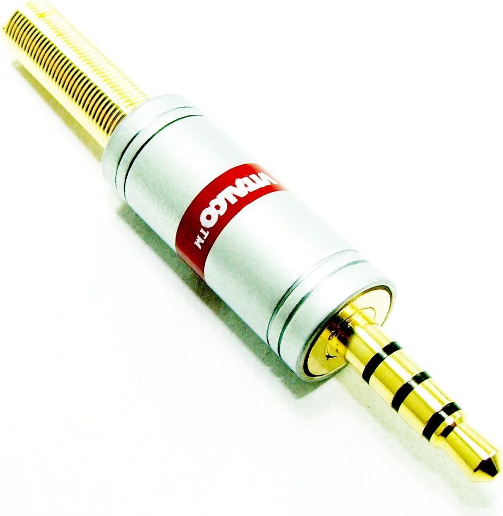 Klinkenstecker 3,5 mm 4-polig mit Metallschutz