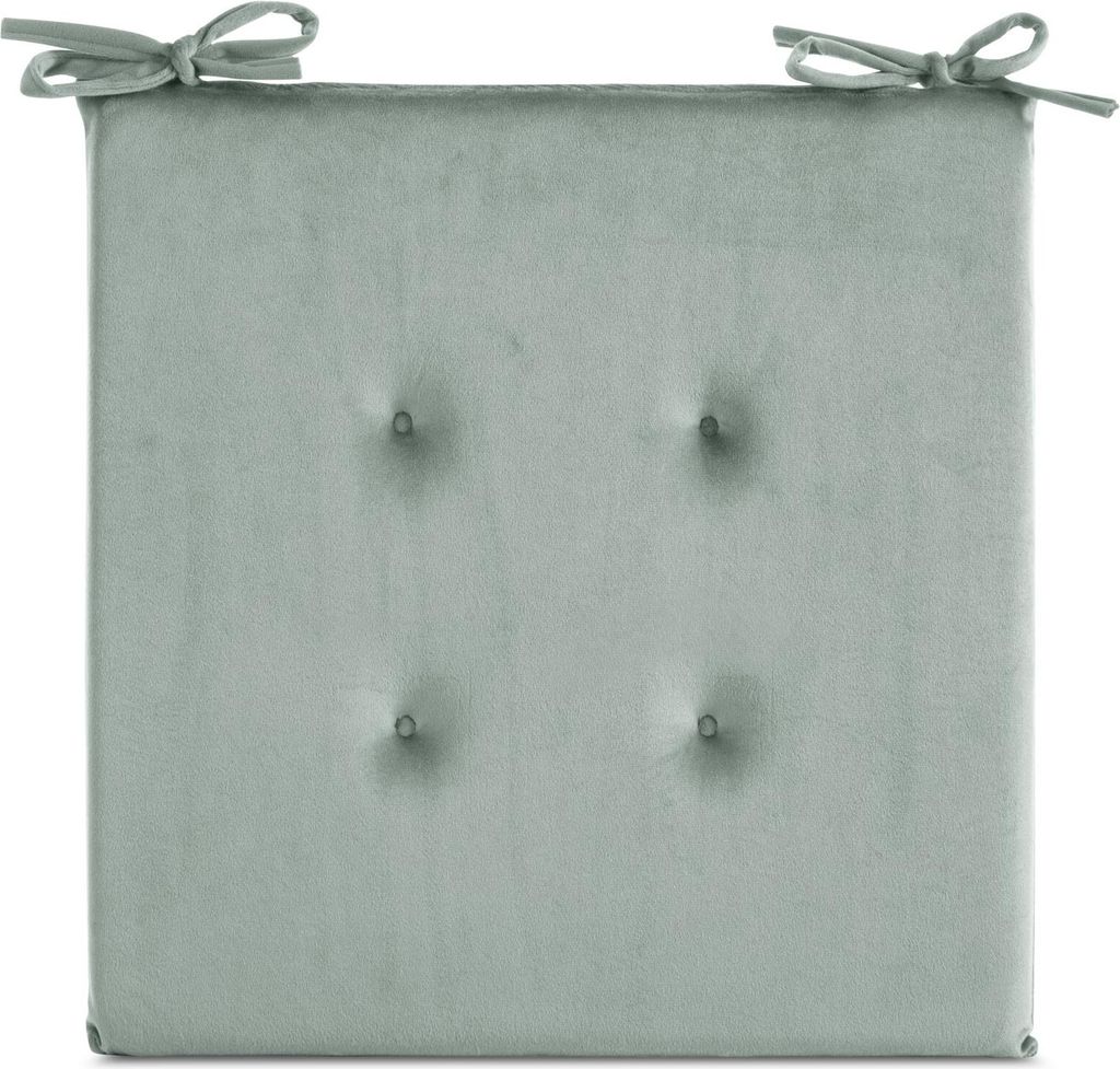 A single seat cushion on a white background.