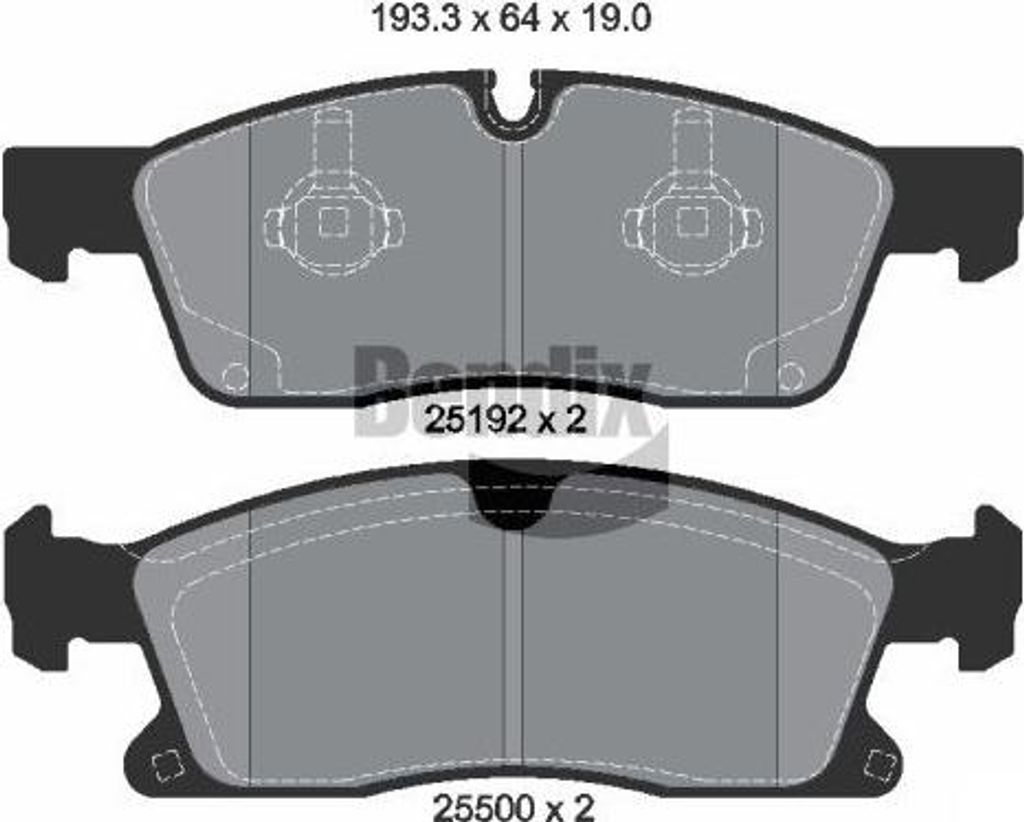 BENDIX Braking BPD2329 Bremsbelagsatz, Scheibenbremse OE 00K68052369AB kompatibel mit Cherokee