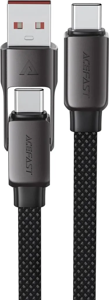Cavo Acefast C13-04 USB-C 60W 3A Nylon 1.2M - Testato per Ricarica Rapida