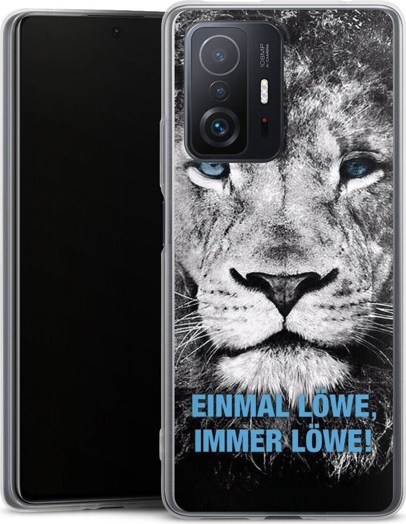DeinDesign Slim Hülle für Xiaomi 11T 5G Silikon Case Ultra Dünn Handyhülle Löwe Offizielles Lizenzprodukt TSV 1860 München