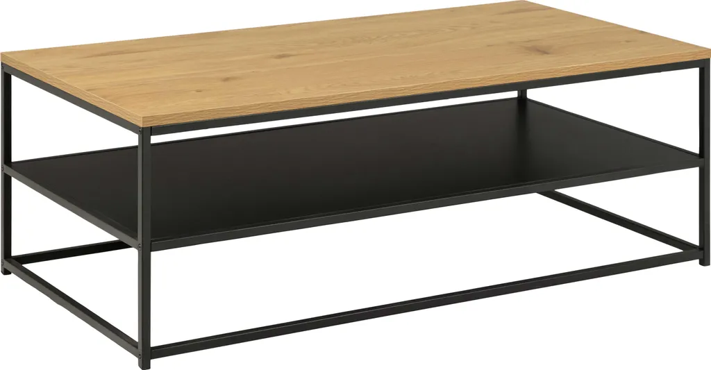 Table basse rectanulaire en chêne sauvage Gila pour salon contemporain