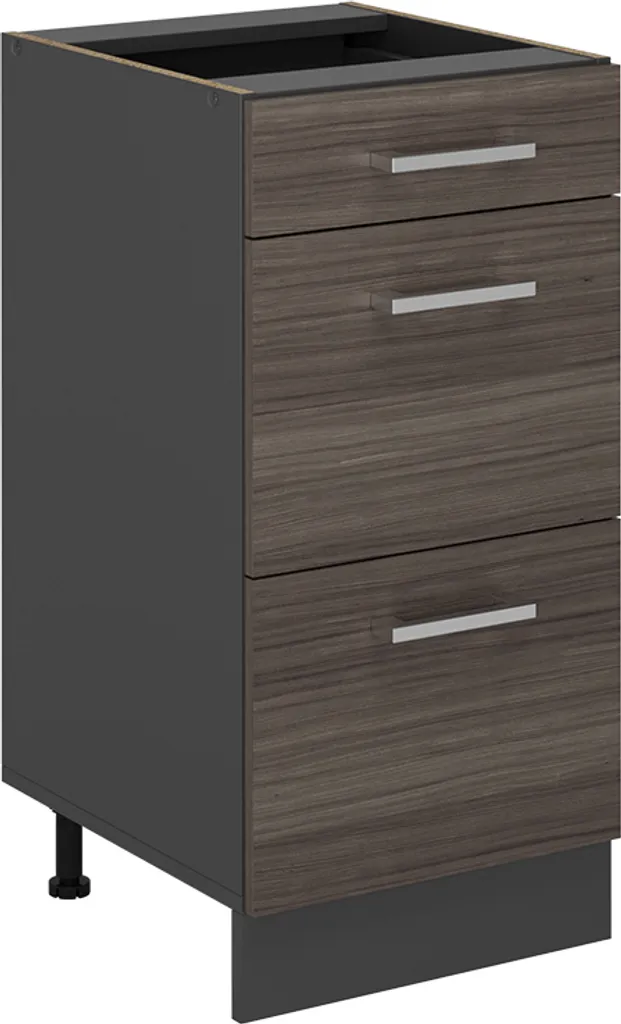 Meuble Bas 40cm Gris Noble R-Line Vicco avec Tiroirs Amortis sans Plan