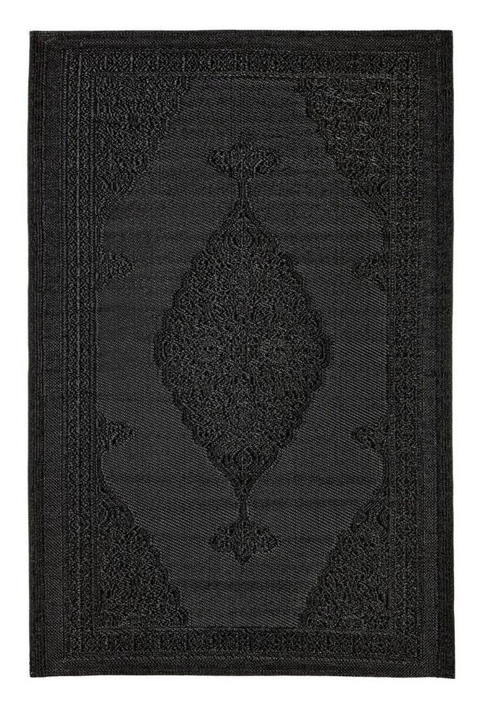 Teppich Delbar 210 x 150 x 1 cm Polypropylen Schwarz Produktbild 