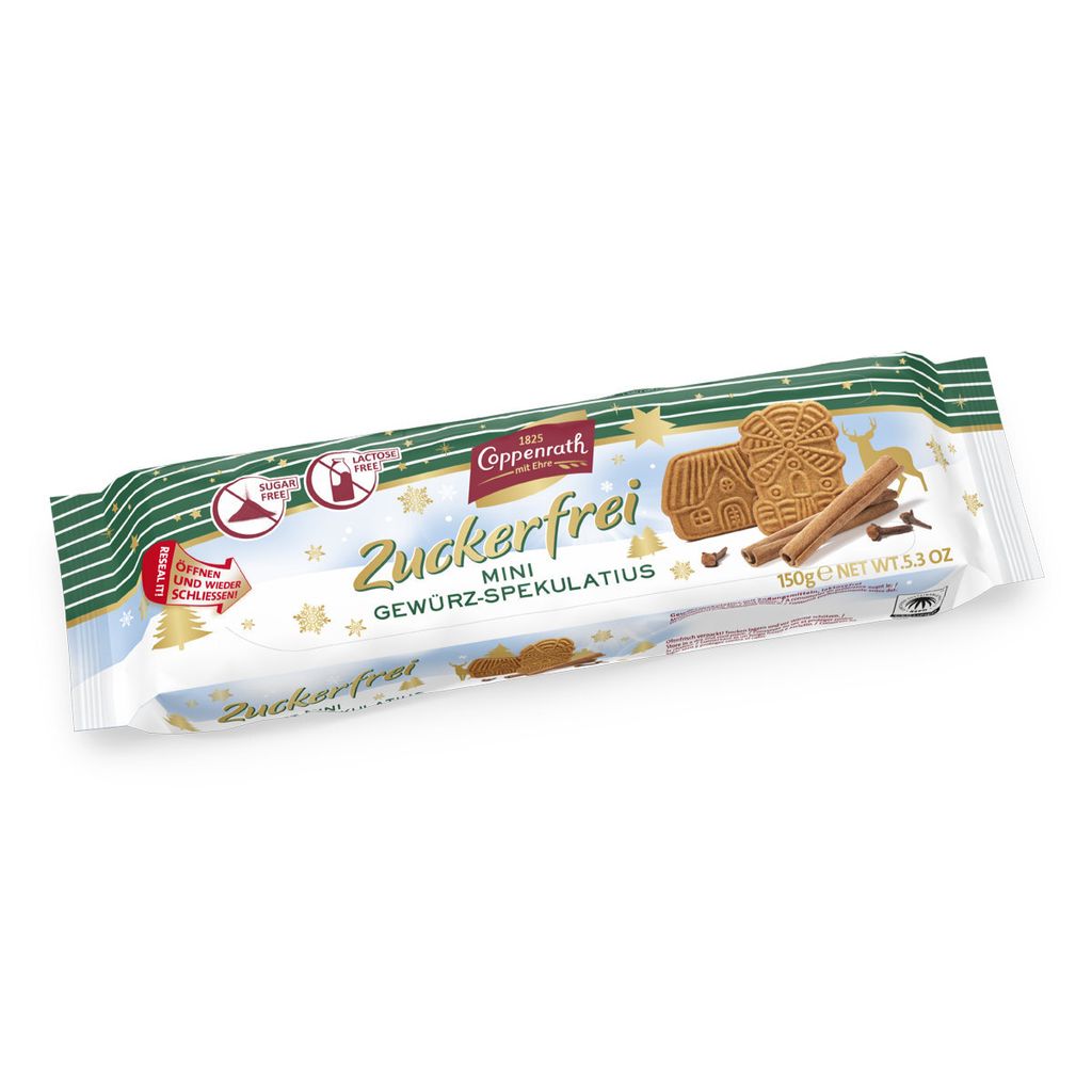 A package of mini spice speculoos cookies.