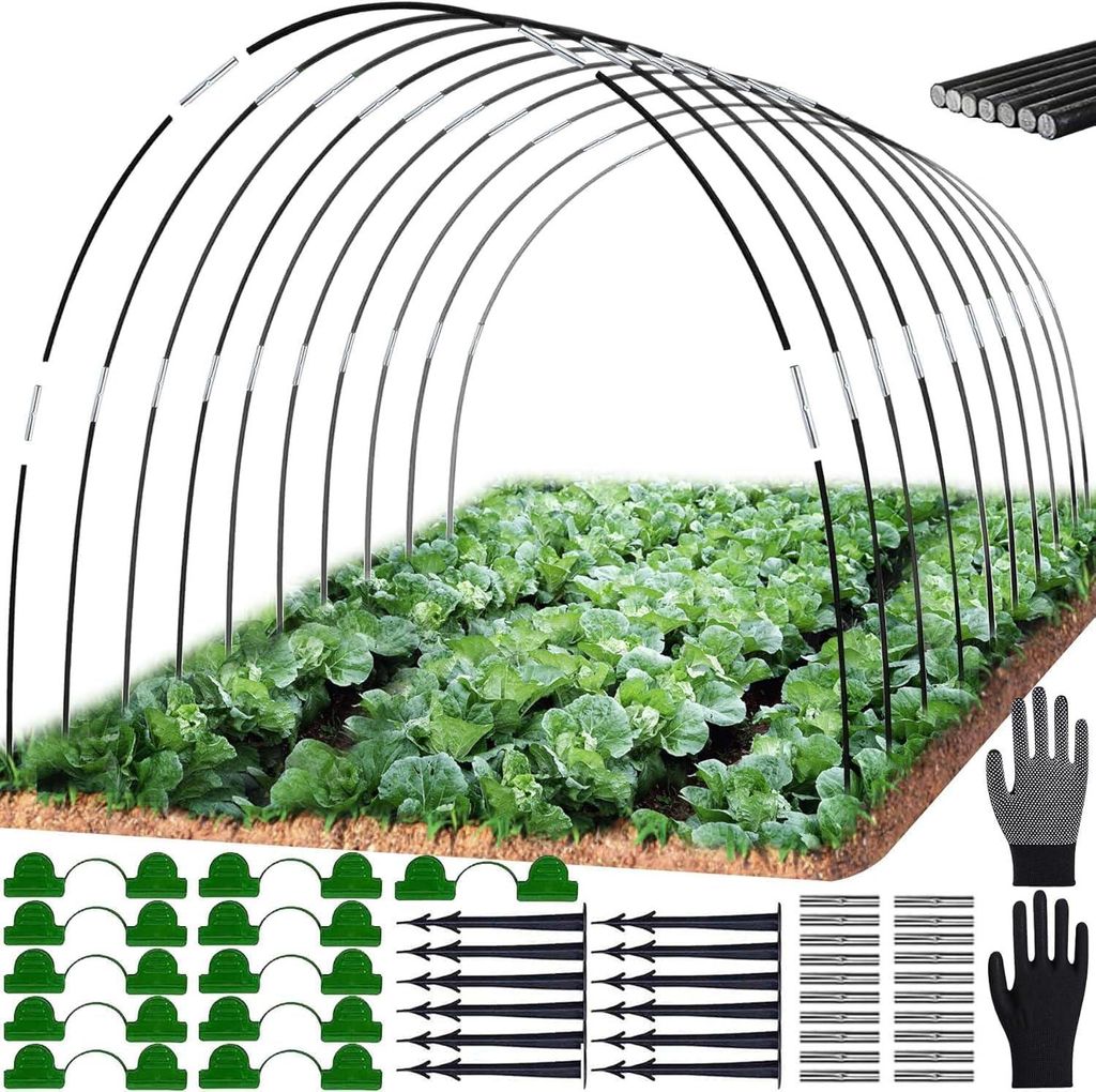 Pflanztunnel Bögen, 30 Stück Tunnelbogen Für Hochbeet Abnehmbar, Gartentunnel Bögen, Gewächshaus Tunnel Bögen, DIY Folientunnel für Hochbeet