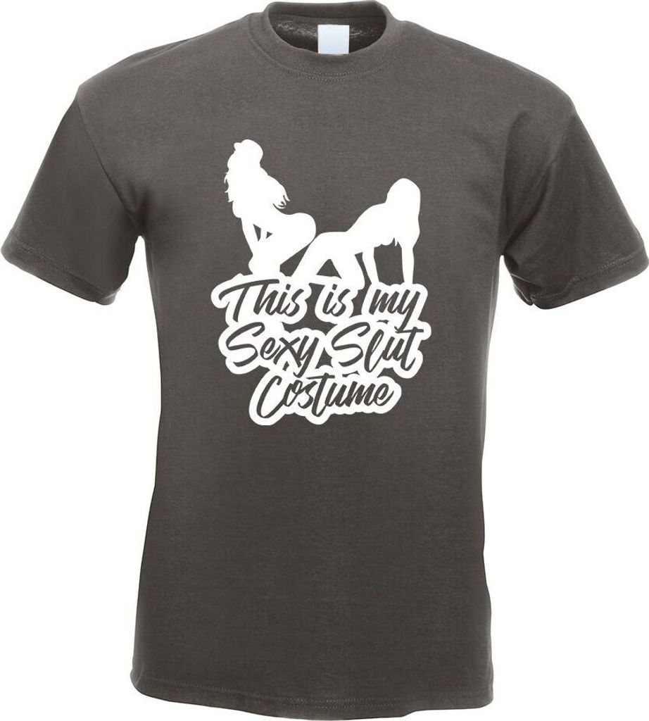 Kiwistar - T-Shirt - Graphit - This is My y Slut Costume Motiv Bedruckt Funshirt Design Print - mit Motiv Bedruckt - Funshirt Design - Sport - Frei...