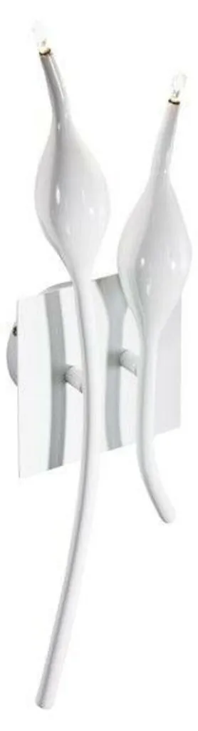 Petite applique murale compacte AZzardo Snake Blanche G4 pour espace réduit