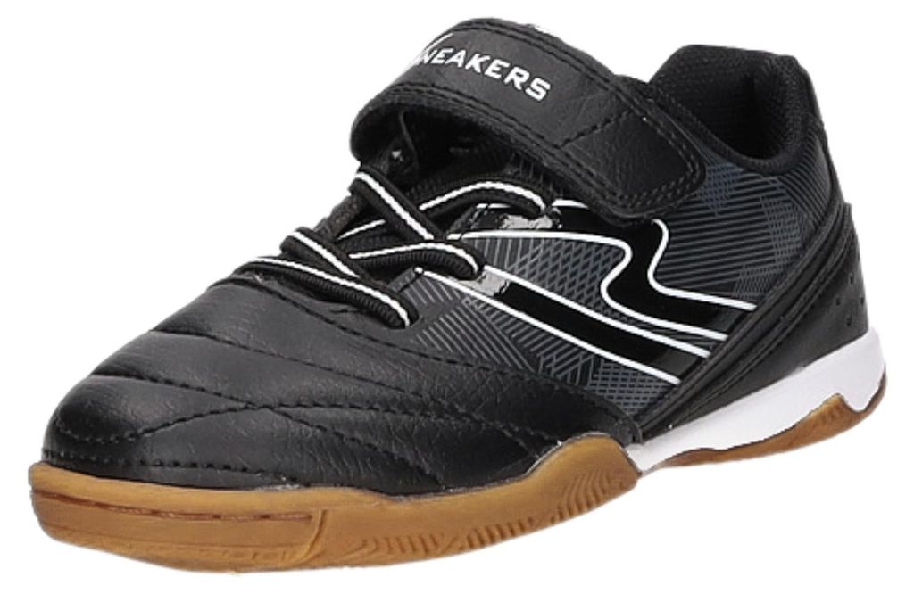 Sneakers Kinder-Indoorschuh-Sportschuh-Hallenschuh Schwarz-Weiß, Farbe:schwarz, EU Größe:30
