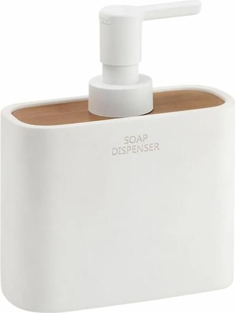Distributore Sapone Gedy Ninfea Bianco Matt/Bambù | Resistente e Stabile