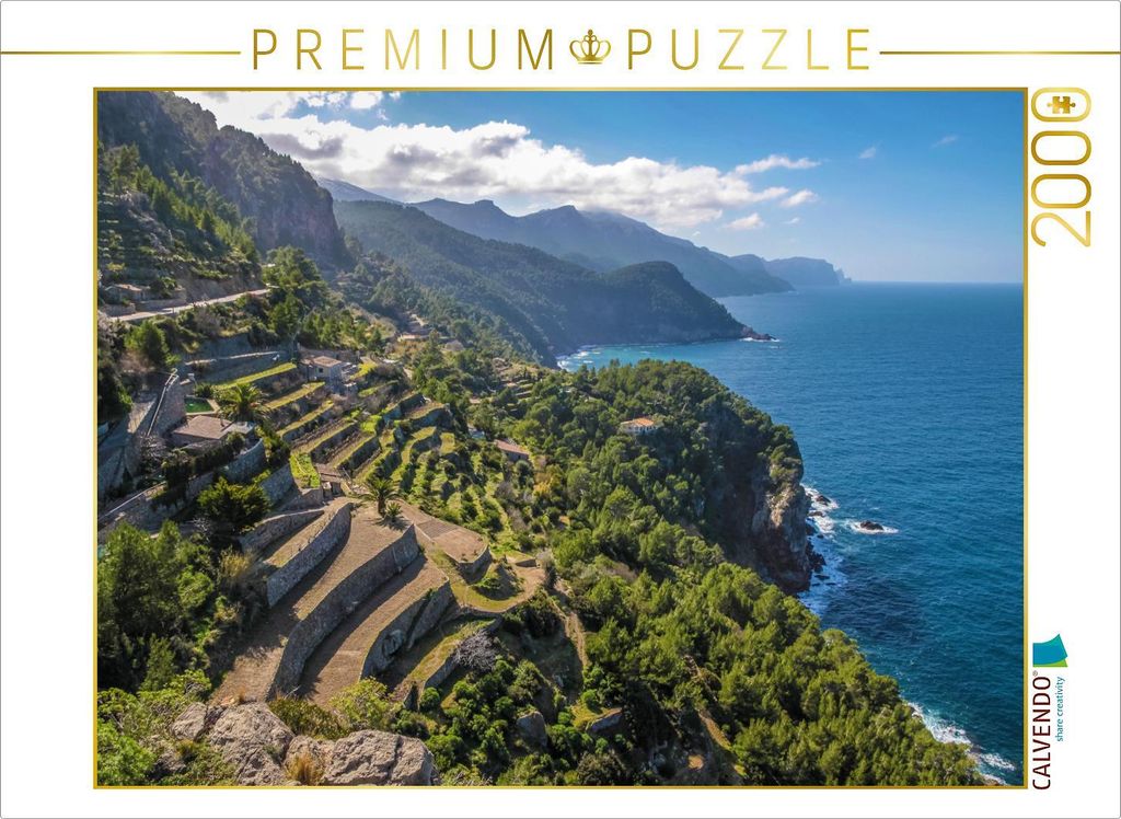 CALVENDO Puzzle Terrassen bei Banyalbufar auf Mallorca, Spanien 2000 Teile Puzzle quer | 2000 Teile Lege-Größe 90x67cm Foto-Puzzle für glücklic...