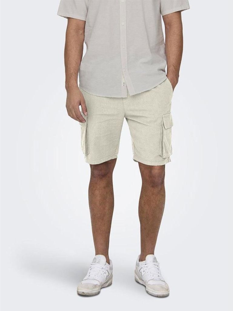ONLY&SONS Herren-Shorts mit Leinen, ONSSINUS