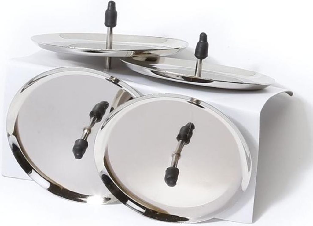 Kerzenstecker 4 Stk 6cm Metall silber