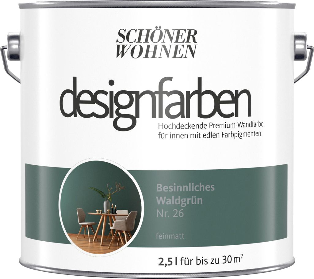 Schöner Wohnen Designfarben 2,5 Ltr. Besinnliches Waldgrün Produktbild 