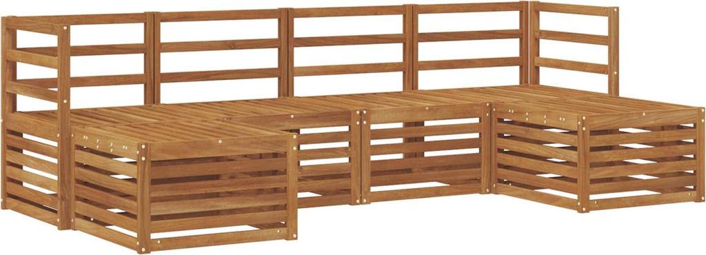 vidaXL Sofagarnituren 6 pcs Natur Massivholz Akazie