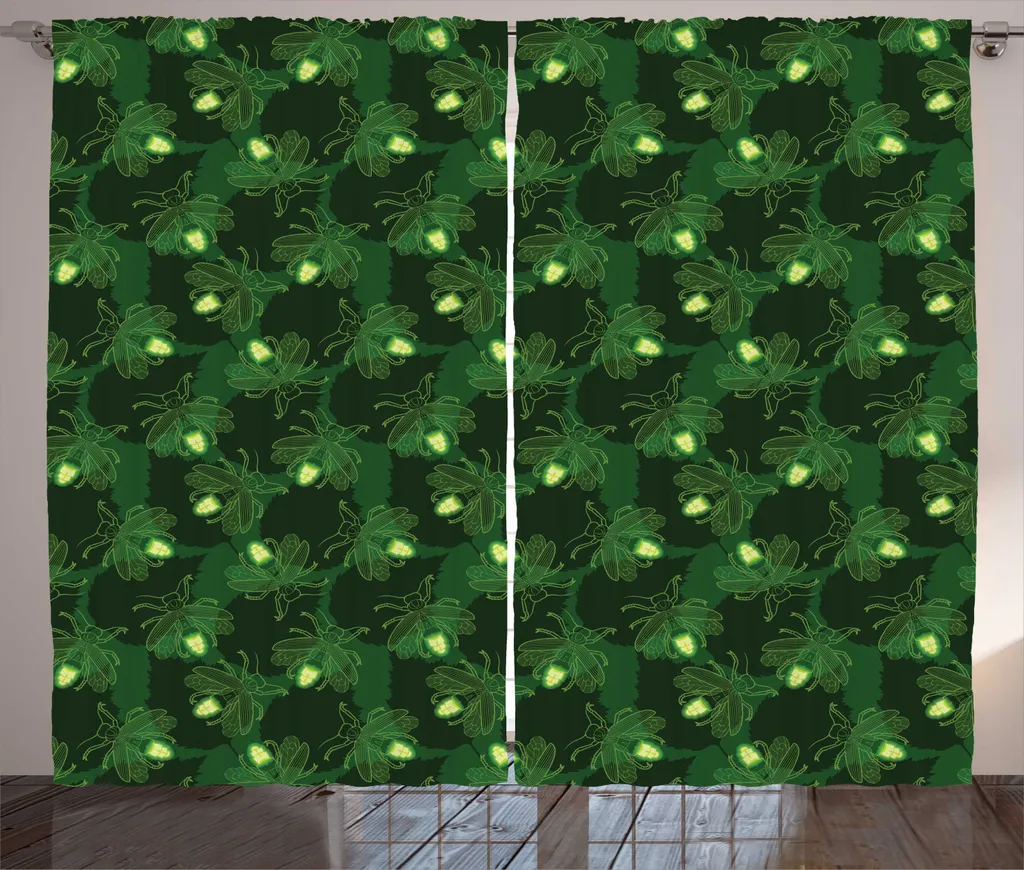 ABAKUHAUS Tenda Firefly Verde Giallo 280x245cm Arredo Camera Letto