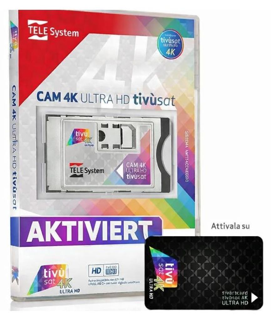 TELE System CAM tivùsat 4K Ultra HD, 4K Ultra HD, Grau, Produktbild 