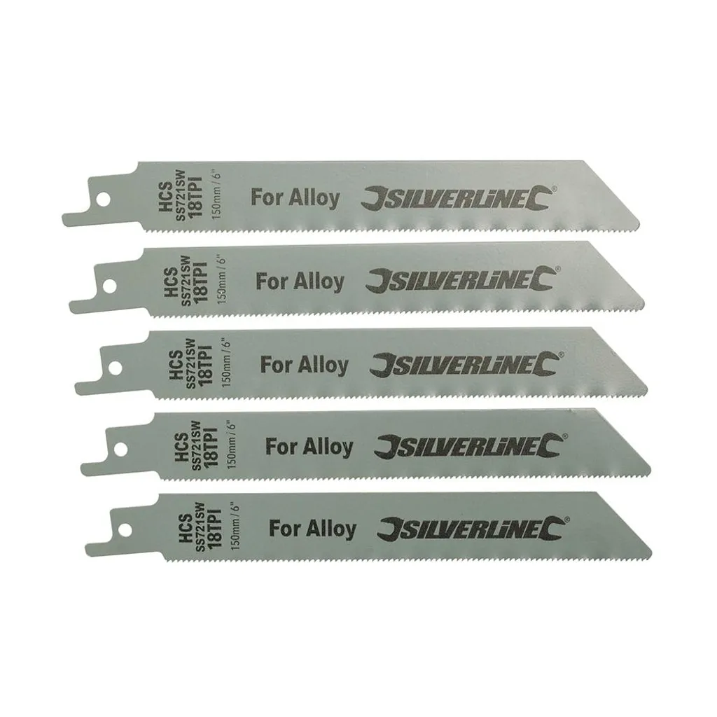 Lames de scie sabre 150 mm 18 TPI, lot de 5 pièces pour découpe métal