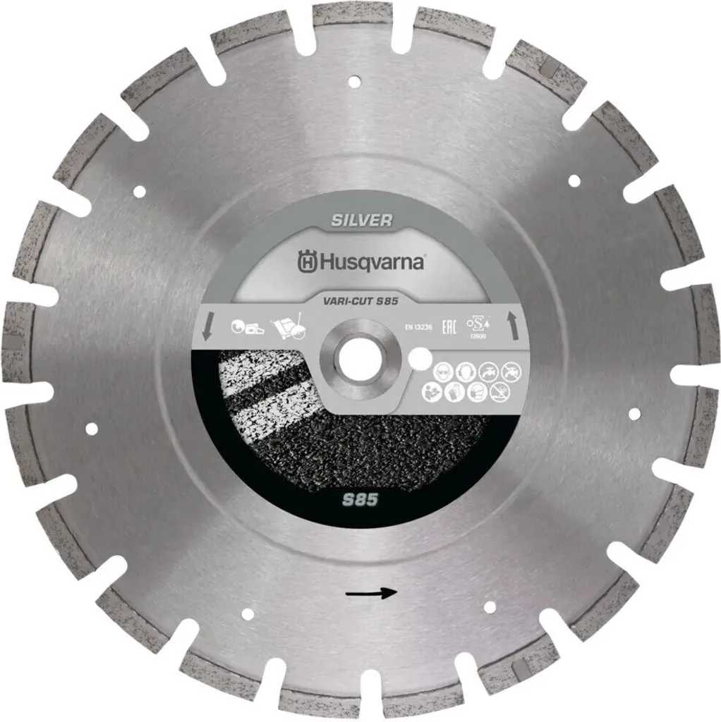 Disque Diamant 350mm Husqvarna S65 avec Segments de 12mm Haute Durée