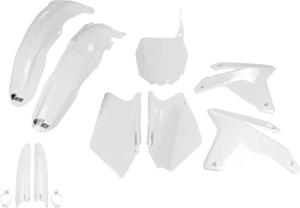 Kit plastiques RM-Z 450 blanc OEM UFO Plast avec protection de fourche 9pc