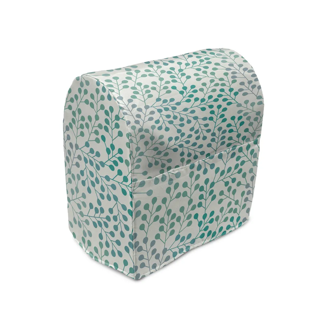 Housse Mixeur en Tissu Bleu Sarcelle avec Poches Latérales 36 x 39 x 24 cm