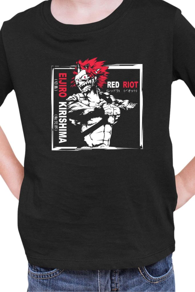 Kinder T-Shirt Japan Manga Anime Comics Animation My Hero Anime Academia 11, 12-13 Jahr - 152 / Schwarz