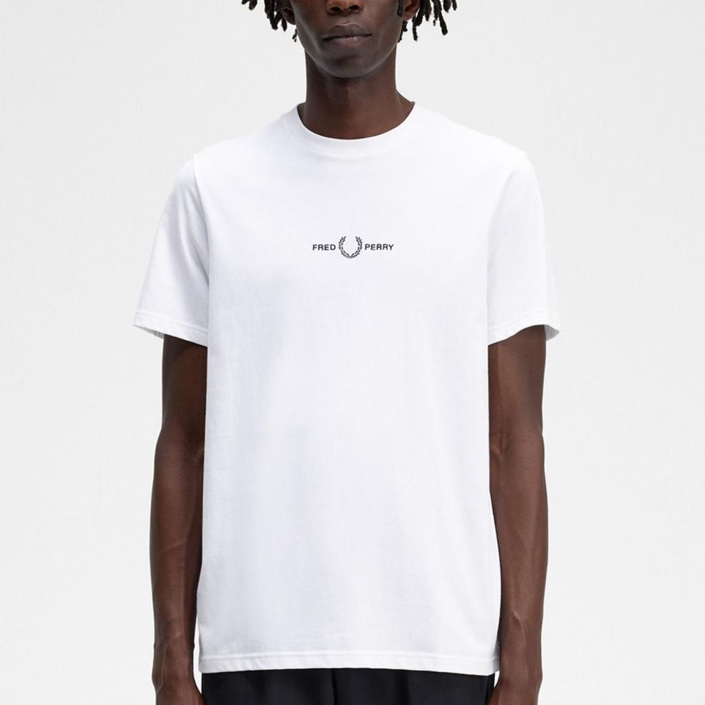 Fred Perry T-shirt brodé Couleur Blanc Image du produit 