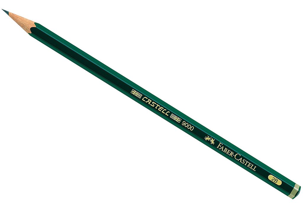 Faber-Castell Bleistifte CASTELL® 9000 2B ohne Radierer 12 Image du produit 