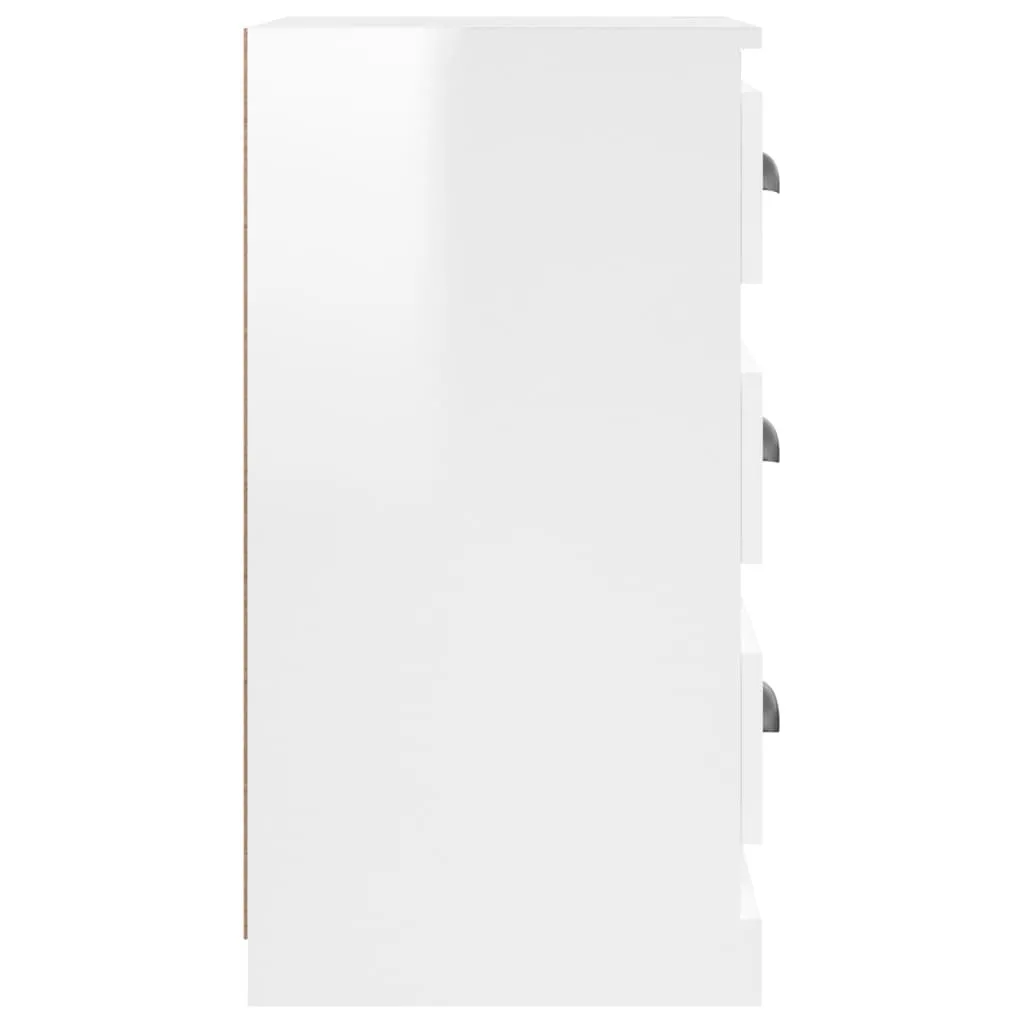 vidaXL Credenza Bianca Lucida 36x35,5x67,5 cm | Mobiletto Salvaspazio - 15