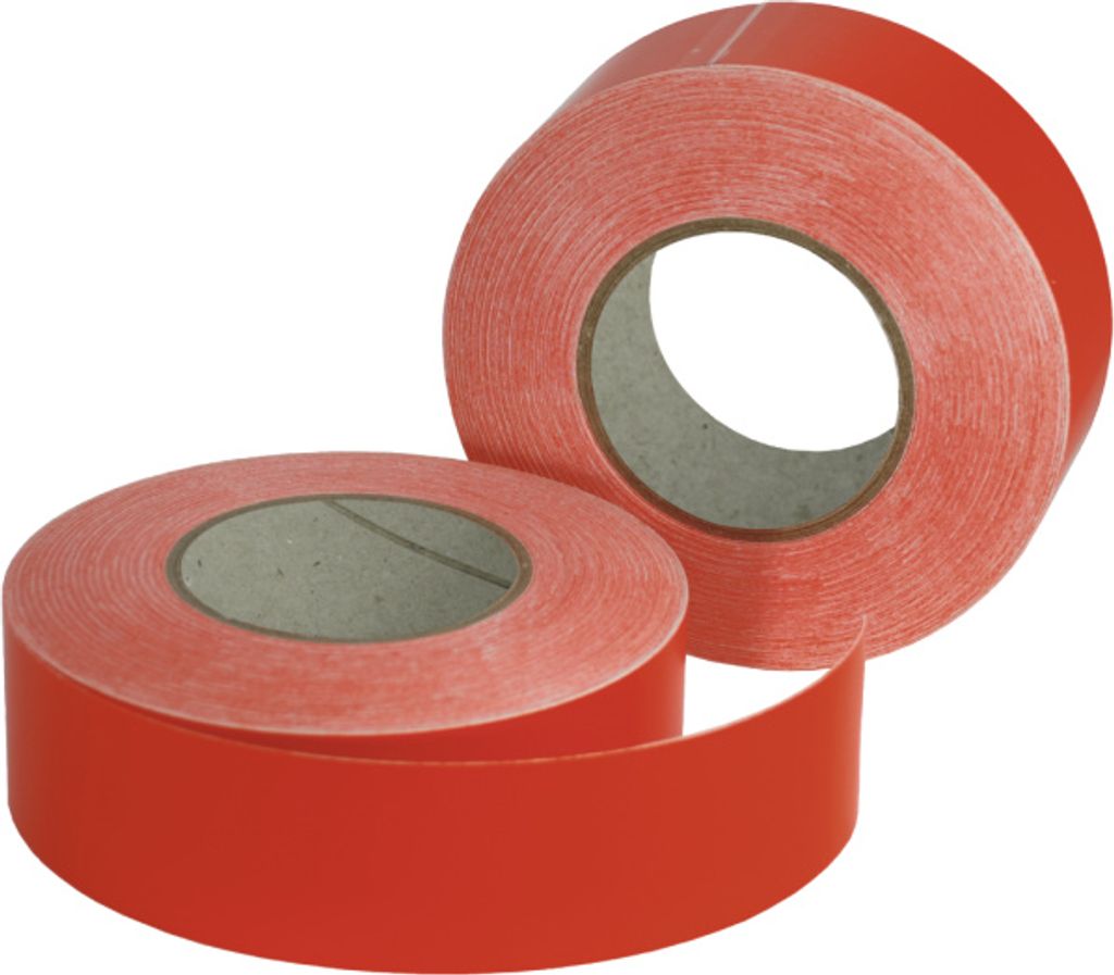 Dreifke Aufkleber Leuchtband rot fluoreszierend, Folie selbstklebend, 50 mm ...