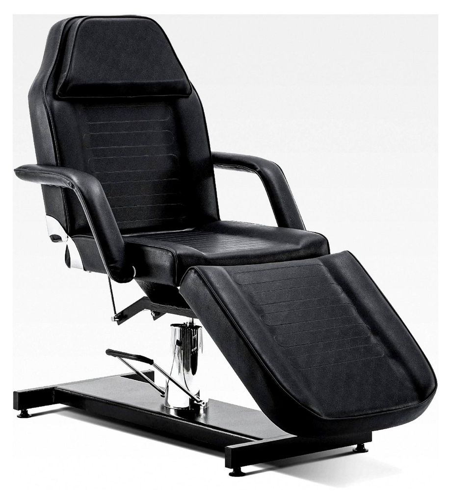 Hydraulische Kosmetikliege Therapieliege Massageliege Tattooliege (Schwarz)