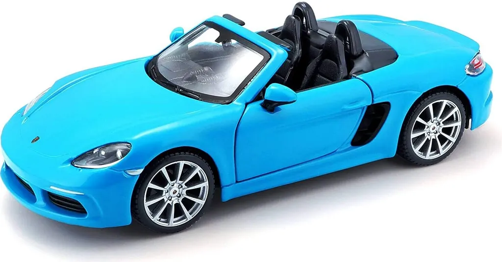 Cadeau Idéal : Porsche 718 Boxster Miniature Bleue 1:24 pour Collectionneur