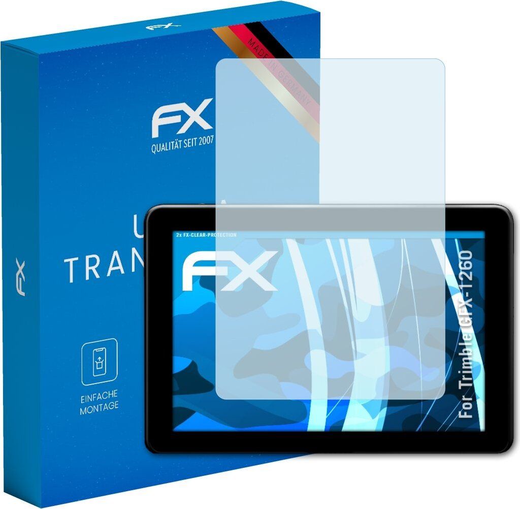 atFoliX FX-Clear 2x Schutzfolie kompatibel mit Trimble GFX-1260 Displayschutzfolie