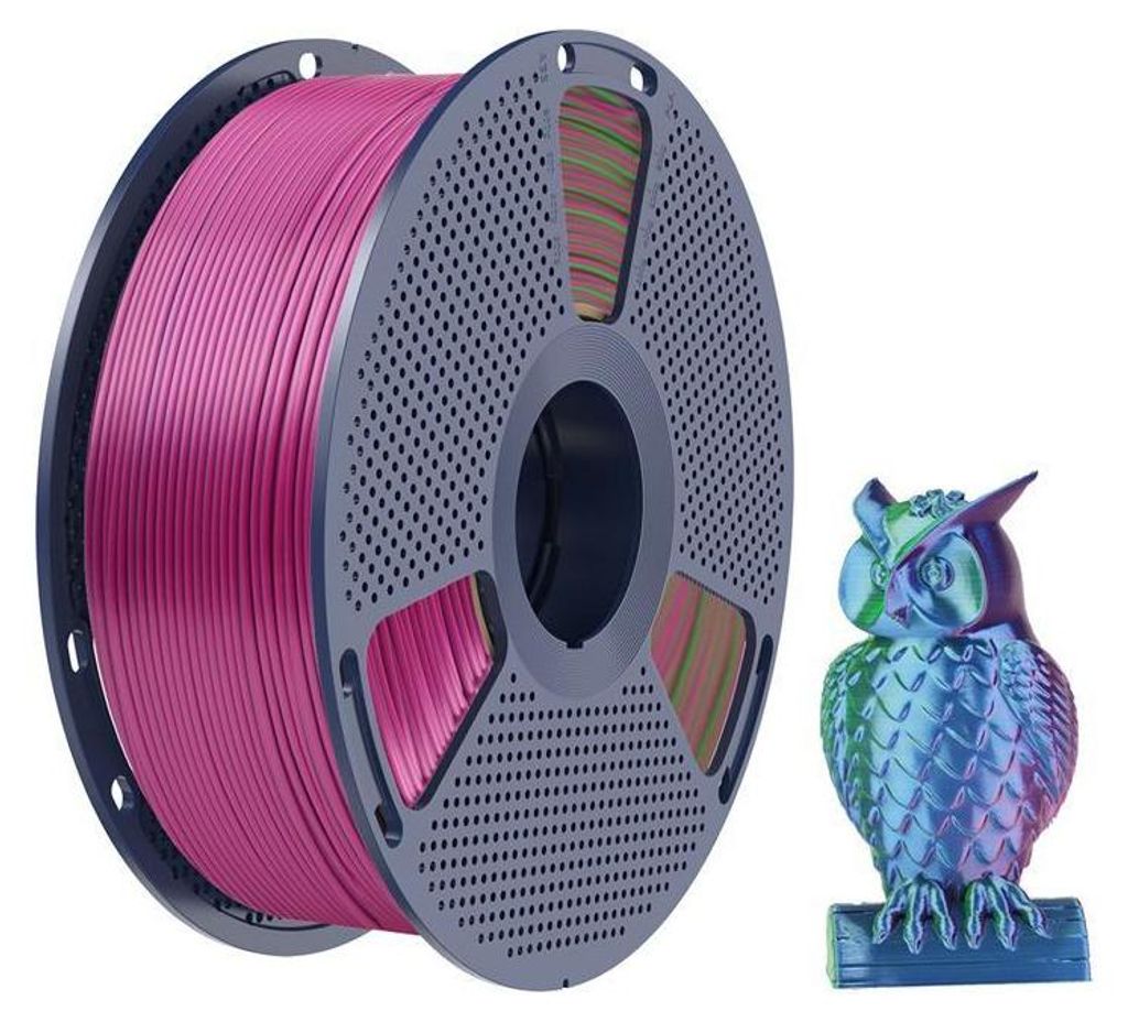 Filamento Sunlu PLA+ Silk tricolore, 1,75 mm, 1 kg - Immagine del prodotto 