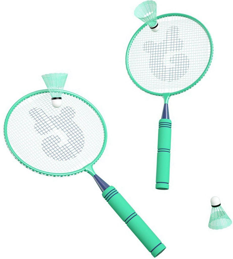 Mintgrün Kinder-Badmintonschläger aus Eisenlegierung, elastisch, leicht, für Kinder im Alter von 5 bis 12 Jahren
