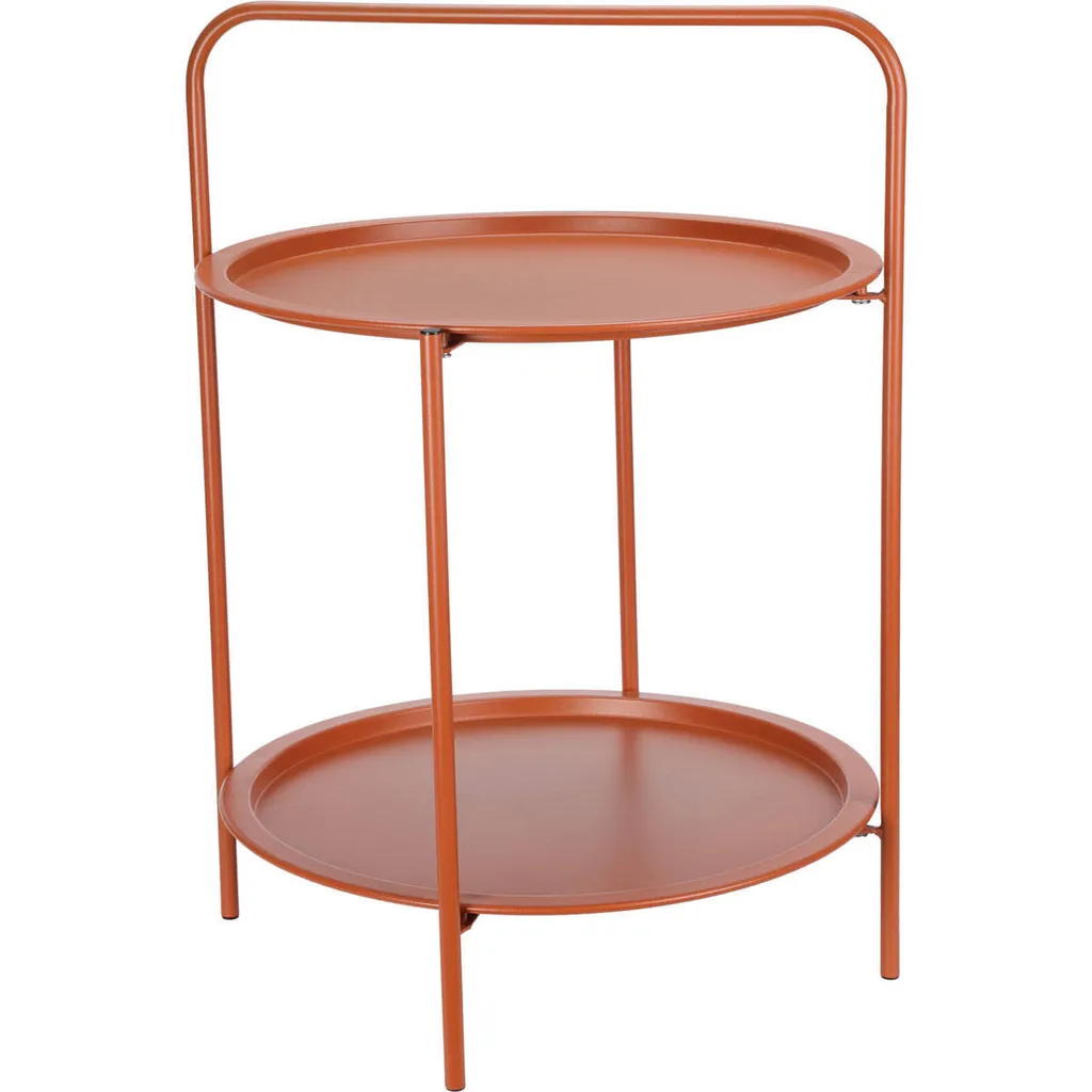 Table pliante en métal 66 cm - Support d'appoint robuste et stable