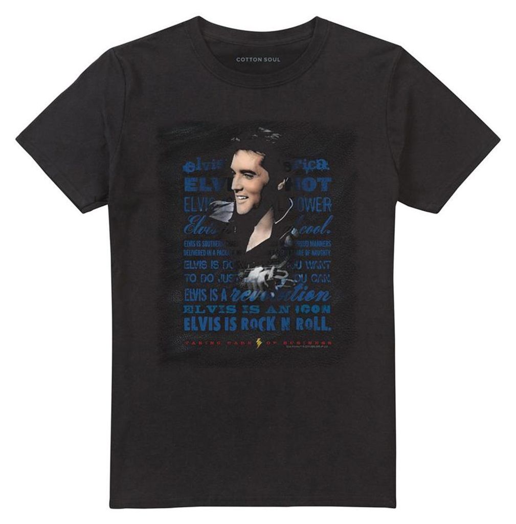 Elvis Presley - T-Shirt für Herren/Damen Uni TV33300 (L) (Schwarz)