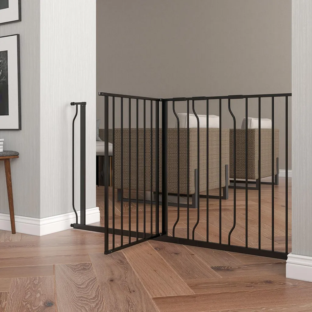 Barrière Chien à Double Verrouillage 145 cm avec Ouverture Bidirection - 8