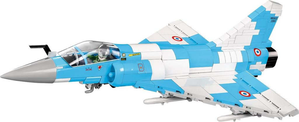 Konstruktionsspielzeug Bausteine Flugzeug COBI 5801 Mirage 2000-5 französisches Kampfflugzeug 400 hochwertige Elemente+ Mauspad von Juminox Gratis