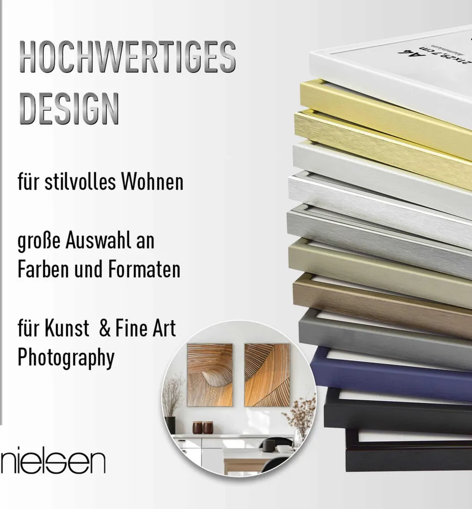 Nielsen Classic Cornice A3 Alluminio Nero Anodizzato 29,7x42 - 6