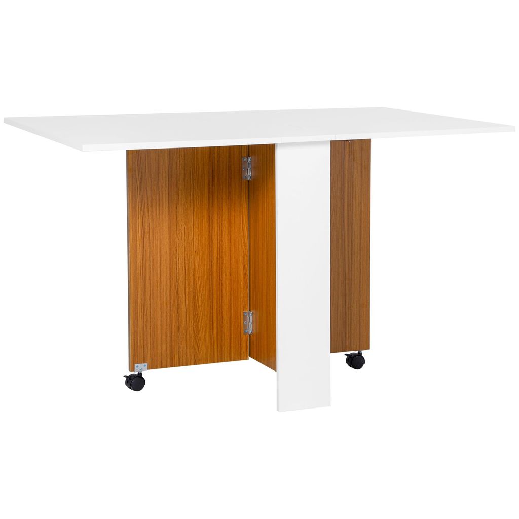 HOMCOM: Opklapbare tafel, mobiele tafel, bureau, Productafbeelding 