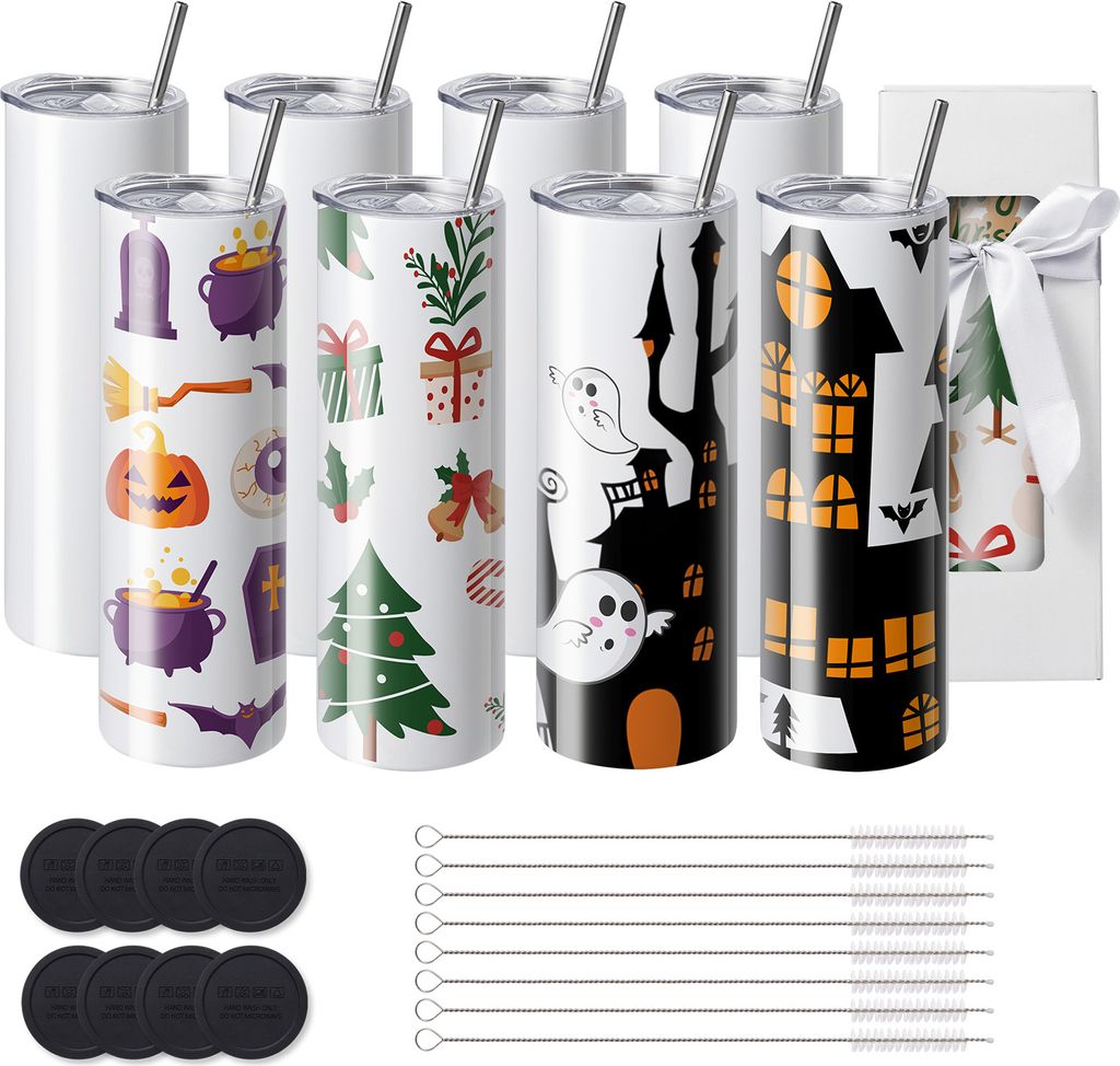 Lot de 8 tasses droites pour sublimation SucceBuy, 30 oz, Image du produit 