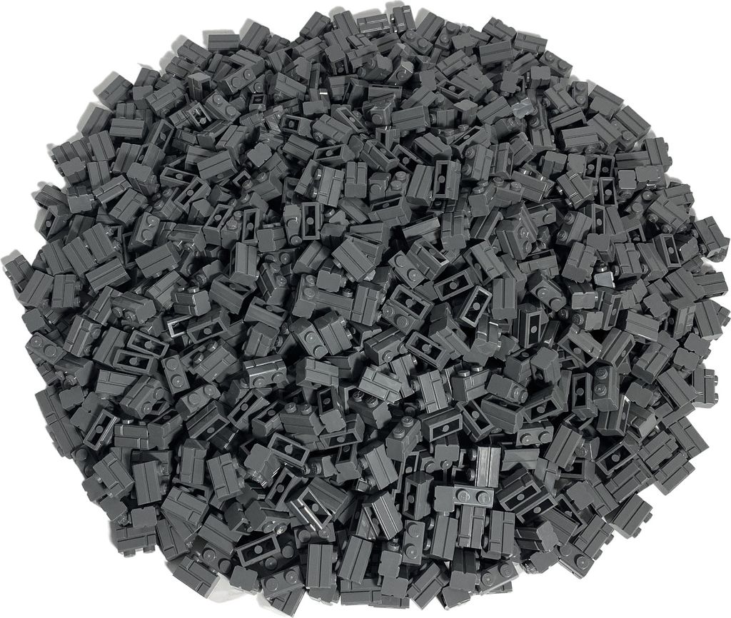 LEGO 1x2 Mauersteine Bausteine Dunkelgrau - 98283 NEU! Menge 100x