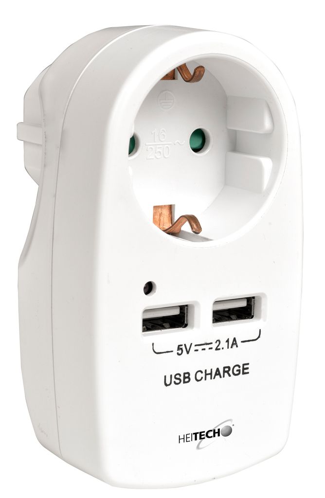 Steckdose mit 2 USB-Ladeanschlüssen, 3x USB Ladefunktion