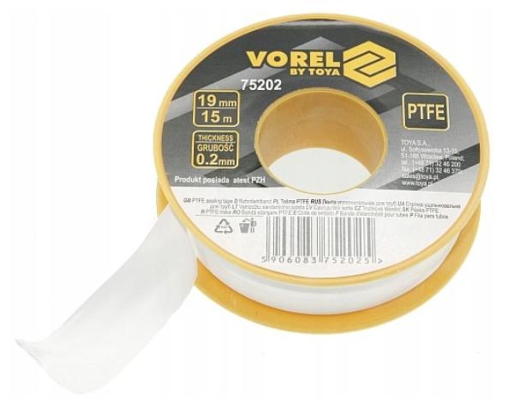 VOREL 75202, 15 metros, 19 mm, 0,2 mm, 1 unidad Imagen del producto 
