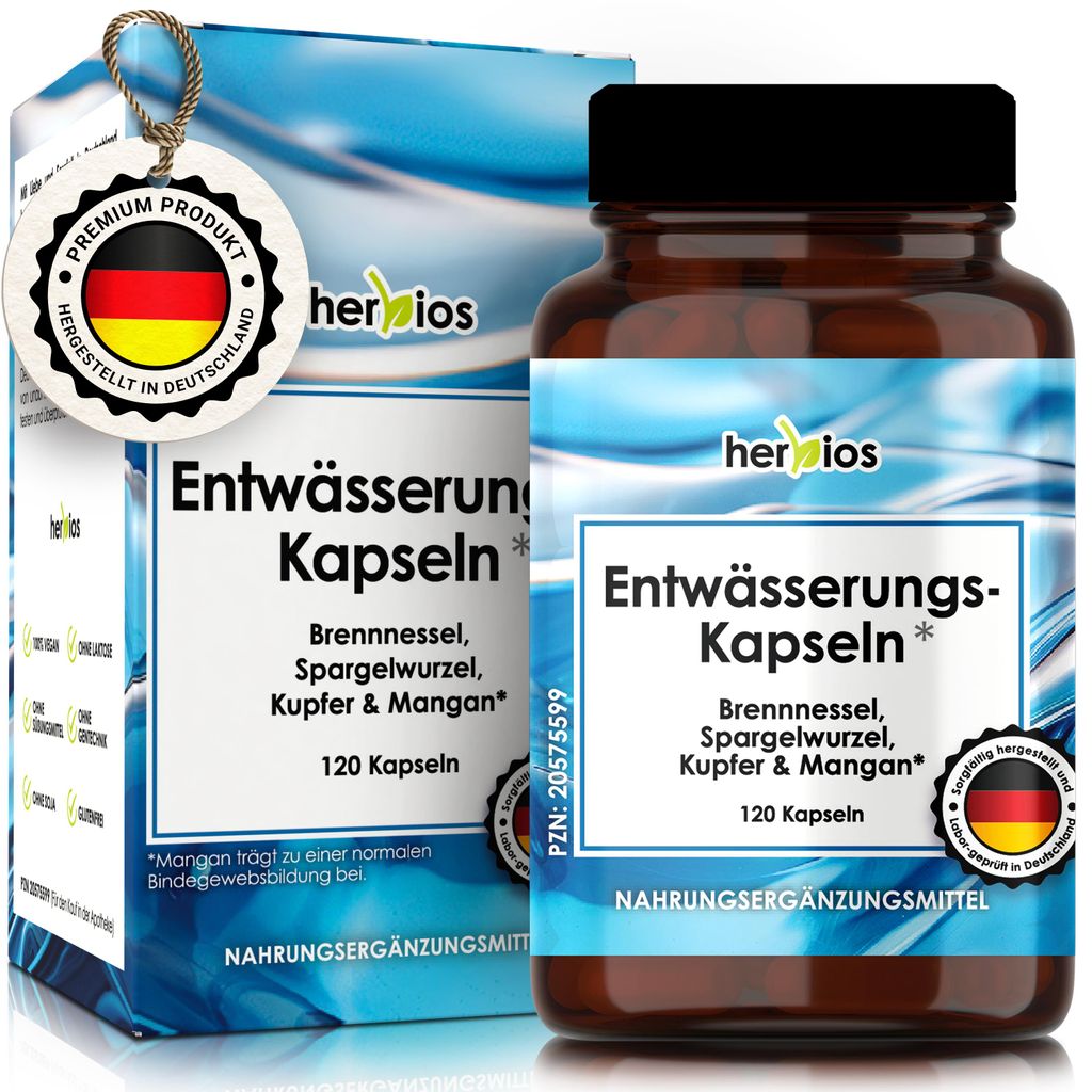 HERBIOS Entwässerungs-Komplex 120 Kapseln – 2 Monate Vorrat Produktbild 