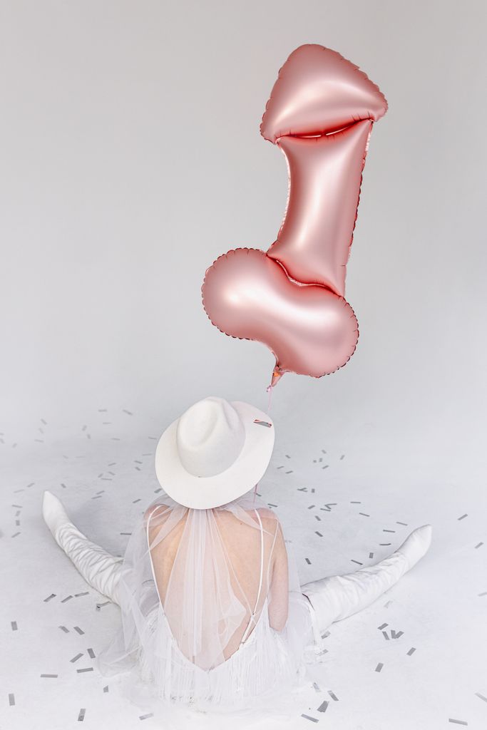 Pallone in foil Same Penis Forever 46x88cm oro rosa Immagine del prodotto 