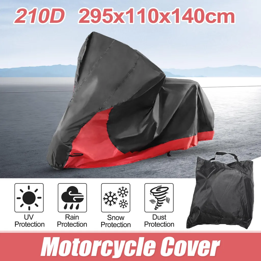 Housse moto 2 en 1 étanche pour CVO Tricycle - Textile Noir Rouge XL